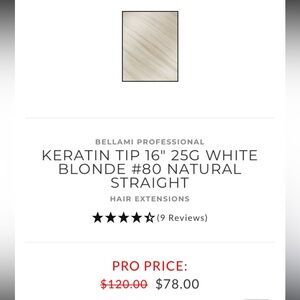 2 packs of Keratin Top Hair Extensions. New. Color shown above.